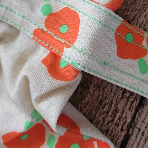 Vintage Orange Poppy Wrap Dress - Picture 10 of 16
